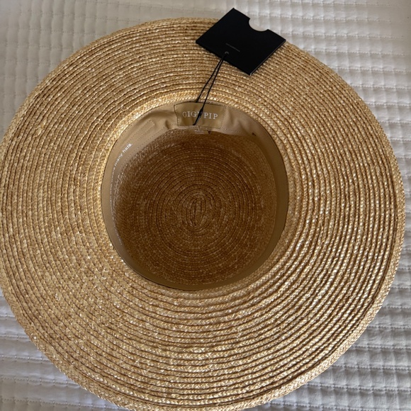 GiGi Pip Capri Tan Straw Hat with Brown Strap Size Medium (61) - Picture 5 of 6